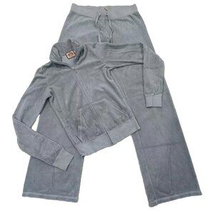 Vintage Juicy Couture Tracksuit Matching Set Blue XS/P Jacket Pants Sweatsuit